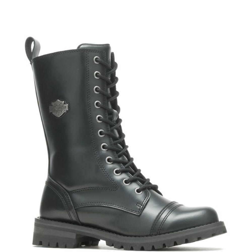 Harley-Davidson Womens Walsen 8" Lace Black Boots (NWT) - Picture 2 of 7